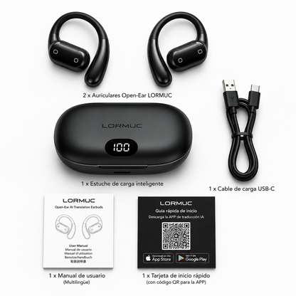 LingoAir-Auriculares Bluetooth Traductor para Viajeros